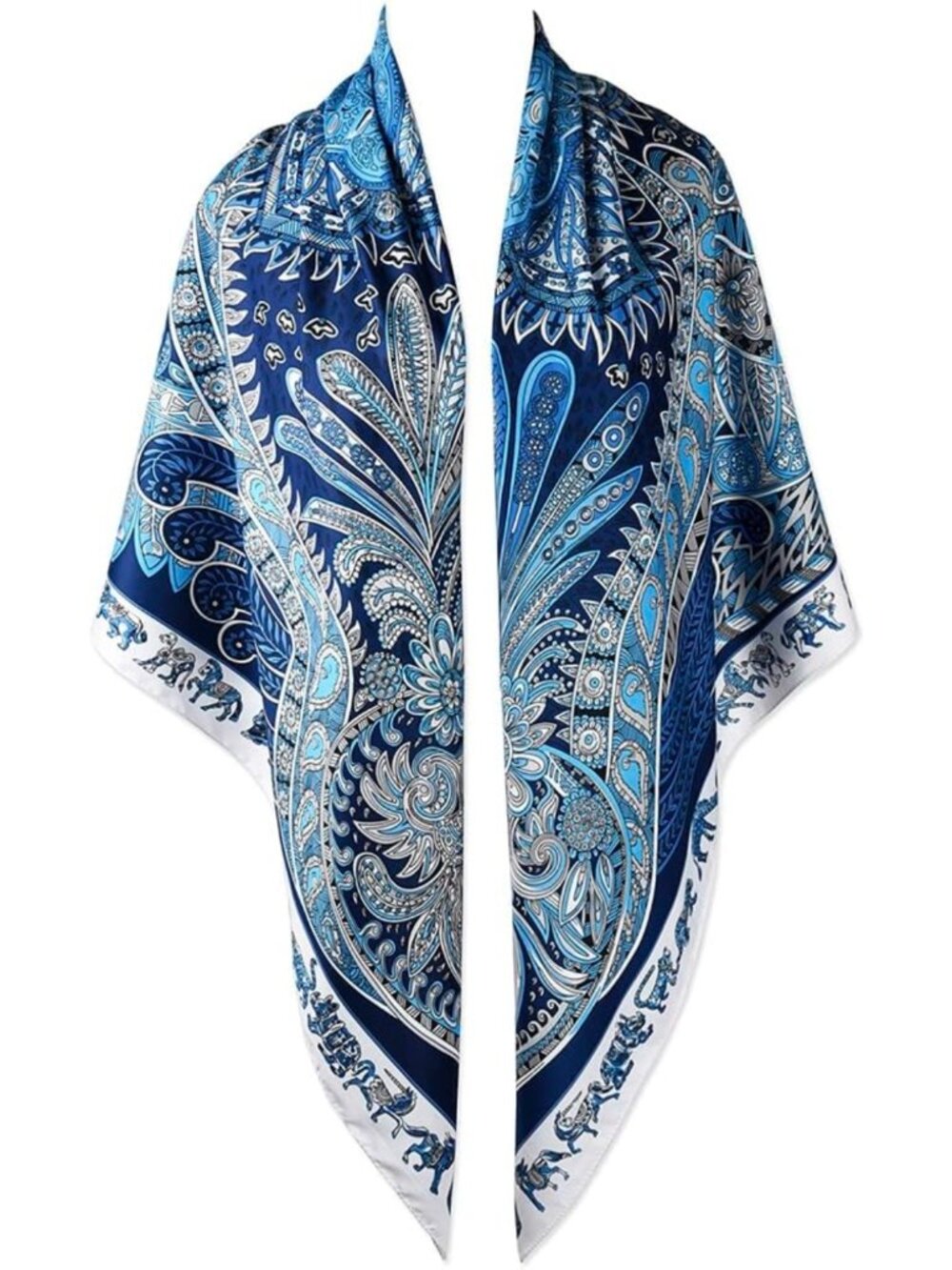 XL 40x40 Satin Square Scarf - Oversized Silk-Feel Fashion Accessory for Women